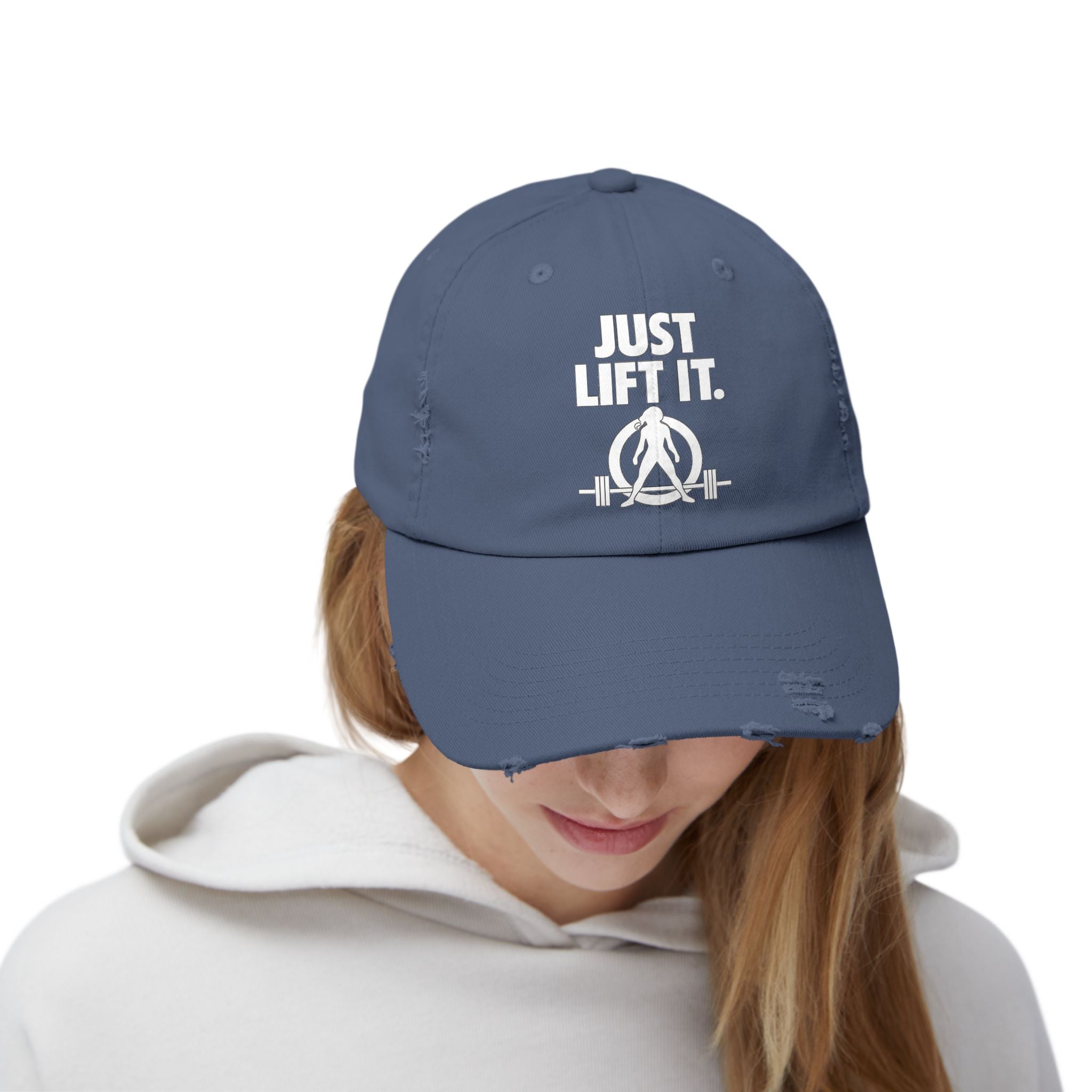 Just Lift It - Unisex Distressed Cap