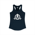 Grandma Lifts - Women's Ideal Racerback Tank - White Logo Front & Back
