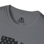 USA Barbell  - Unisex Softstyle T-Shirt - Black Logo - Plain Back