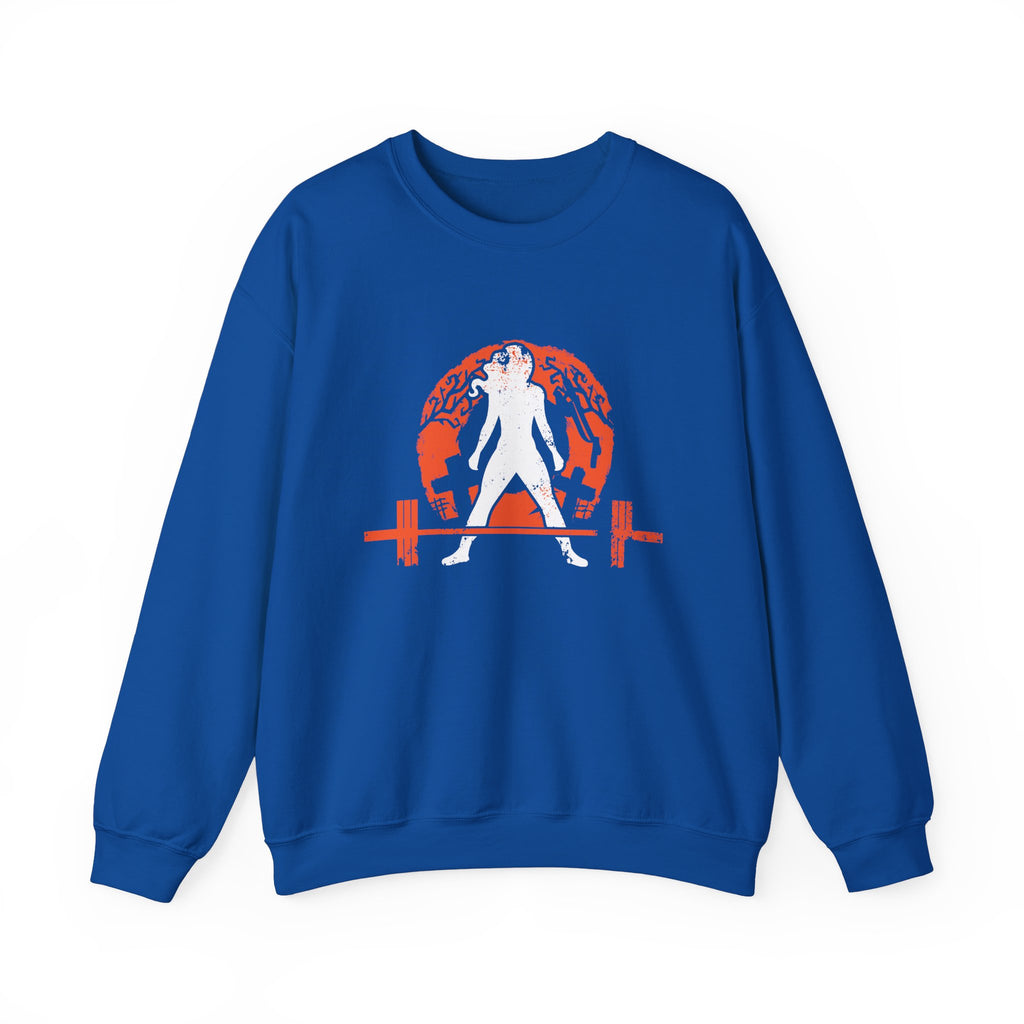 Halloween Graveyard - Unisex Heavy Blend™ Crewneck Sweatshirt - White Logo on Front