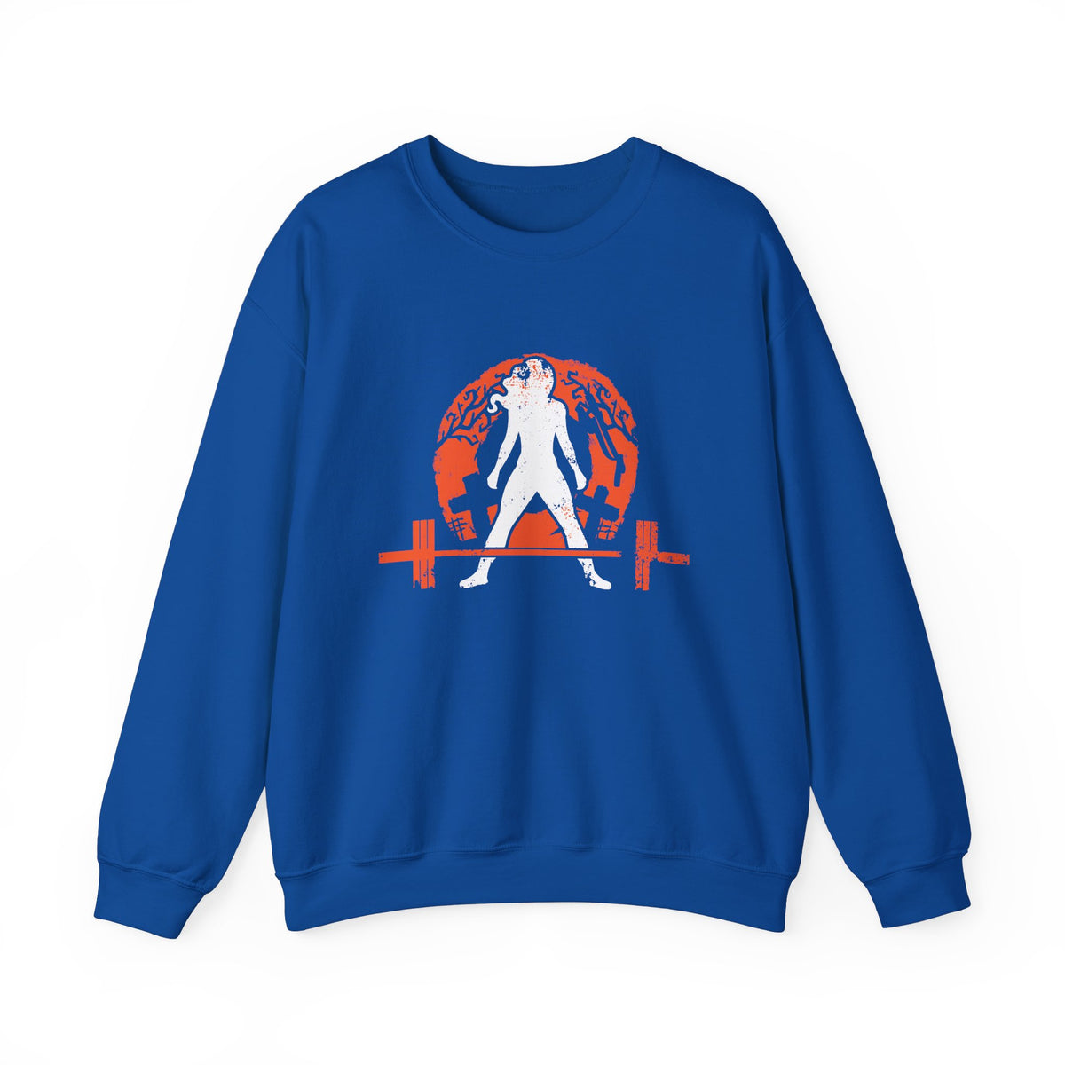 Halloween Graveyard - Unisex Heavy Blend™ Crewneck Sweatshirt - White Logo on Front