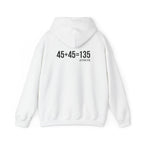 45 + 45 = 135 - Unisex Heavy Blend Hooded Sweatshirt  - Black Logo