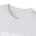 Lift Heavy Shit - Unisex Ultra Cotton Tee - Front White Logo - Plain Back