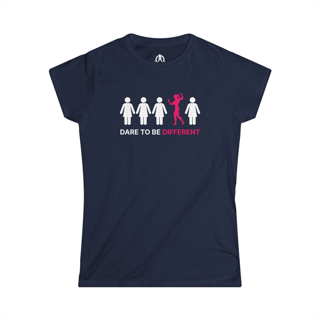 Dare To Be Different - Flex - Women's Softstyle Tee - Logo on Front - Plain Back