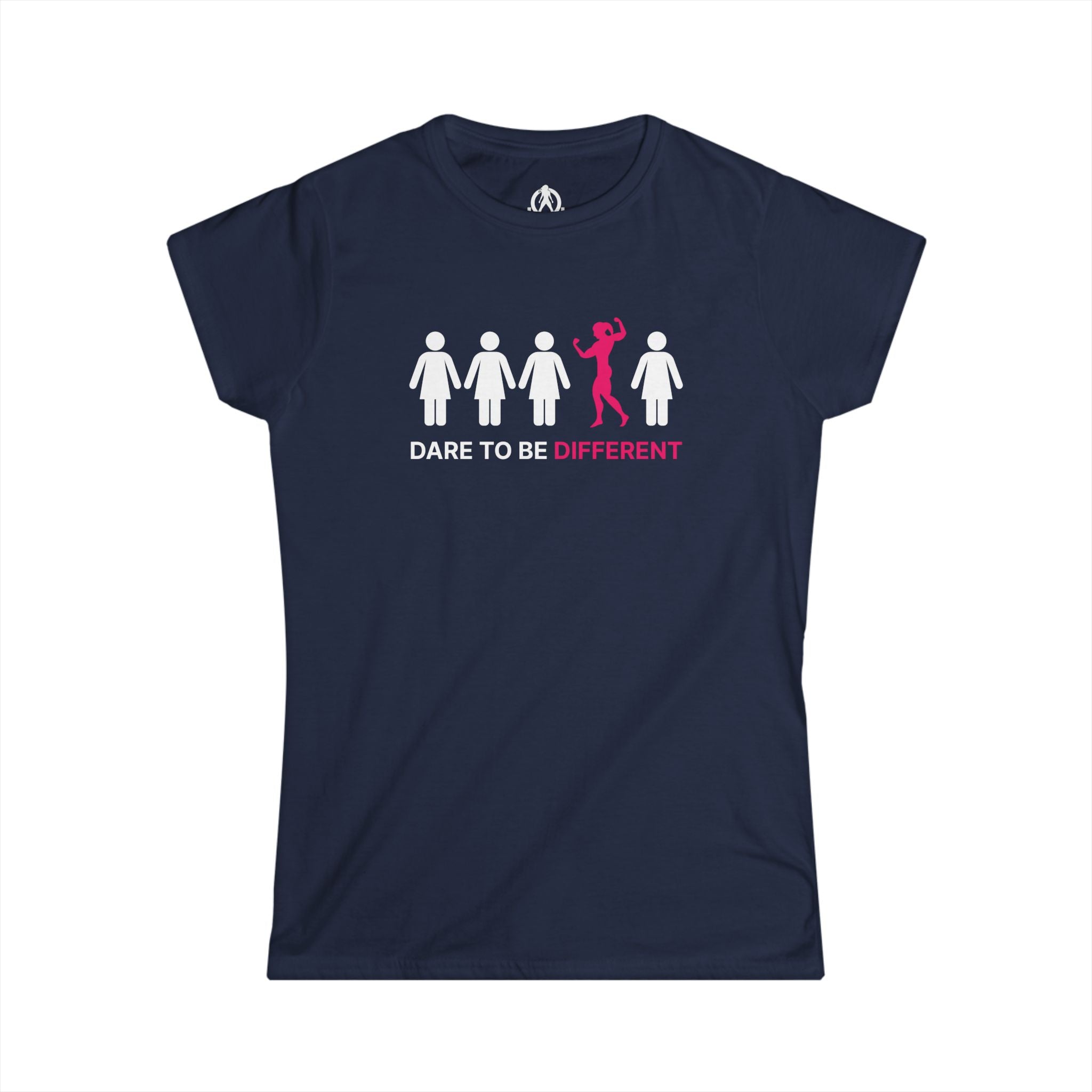 Dare To Be Different - Flex - Women's Softstyle Tee - Logo on Front - Plain Back