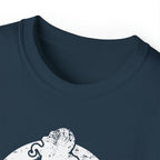 Unisex Ultra Cotton Tee - Distressed White Logo - Plain Back