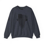 USA Barbell - Unisex Heavy Blend™ Crewneck Sweatshirt - Black Logo