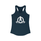Kick Your Ass + WWLW – Women’s Racerback Tank | White Logo