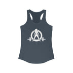 Kick Your Ass + WWLW – Women’s Racerback Tank | White Logo