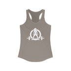 Kick Your Ass + WWLW – Women’s Racerback Tank | White Logo