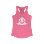 Kick Your Ass + WWLW – Women’s Racerback Tank | White Logo