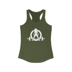 Kick Your Ass + WWLW – Women’s Racerback Tank | White Logo