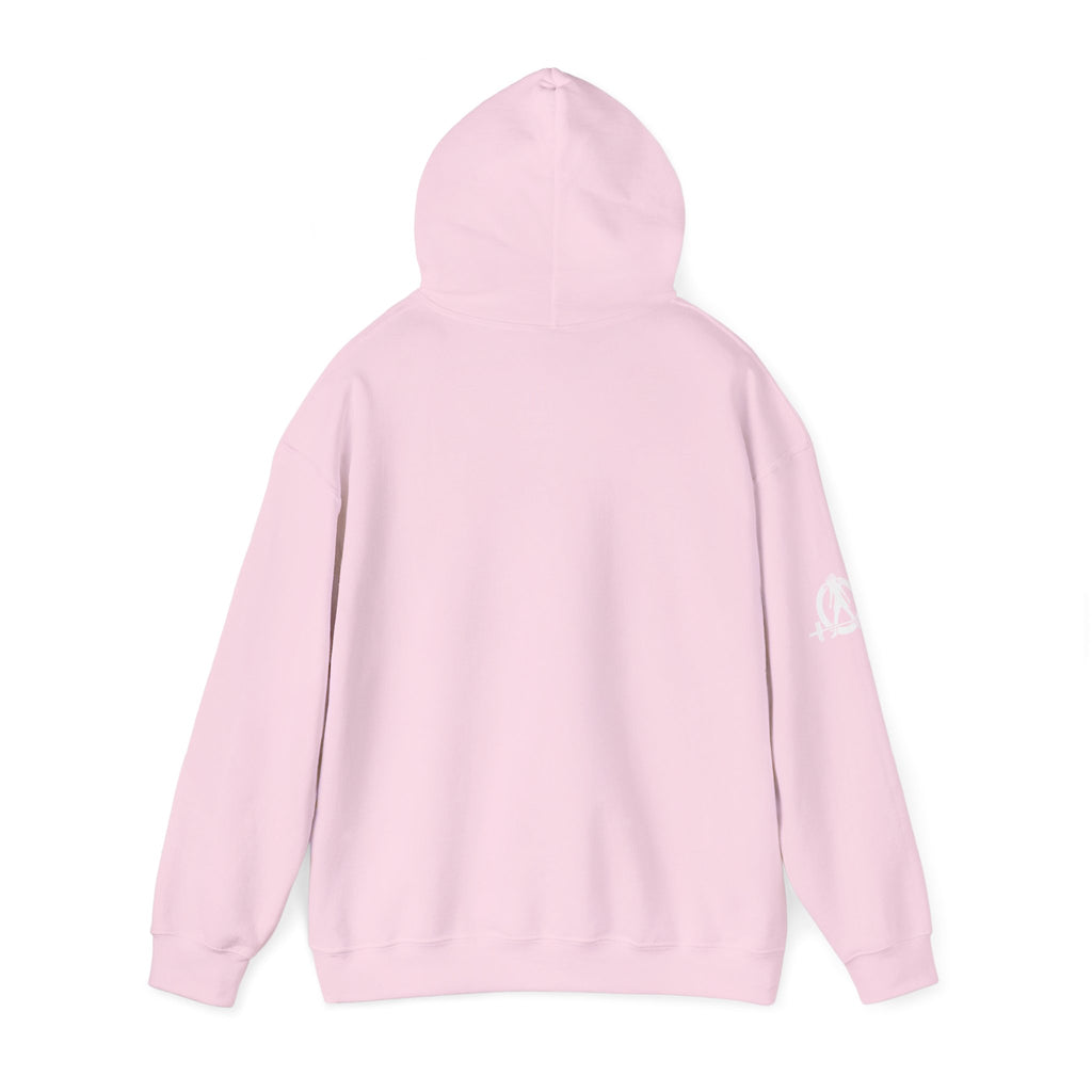 Coffee & Barbells - Unisex Heavy Blend Hooded Sweatshirt - White Logo on Front & Right Sleeve