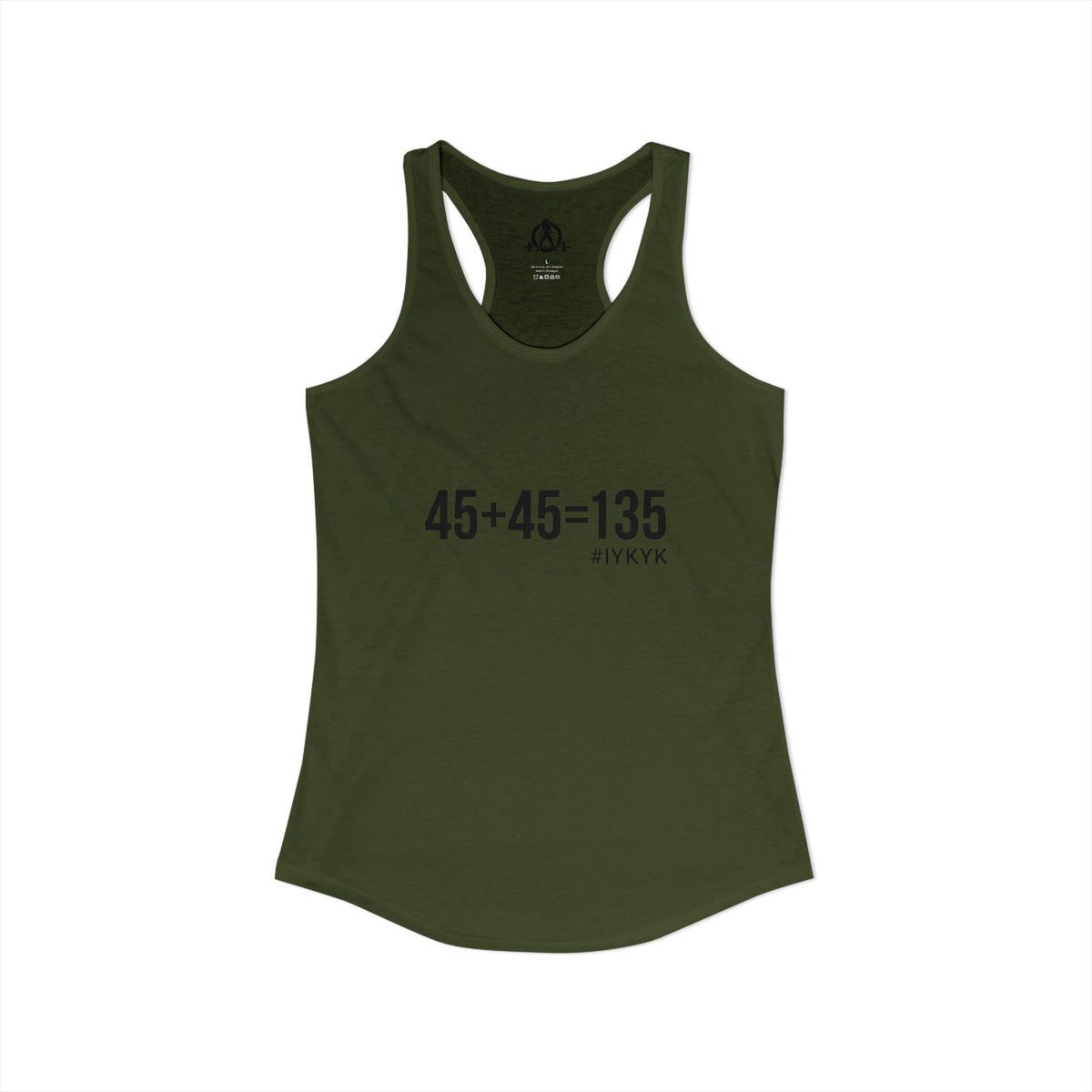 45 + 45 = 135 - Women's Ideal Racerback Tank