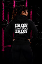 Iron Sharpens Iron – Unisex Heavy Blend™ Hooded Sweatshirt (White Logo) 🤍🔥