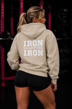 Iron Sharpens Iron – Unisex Heavy Blend™ Hooded Sweatshirt (White Logo) 🤍🔥