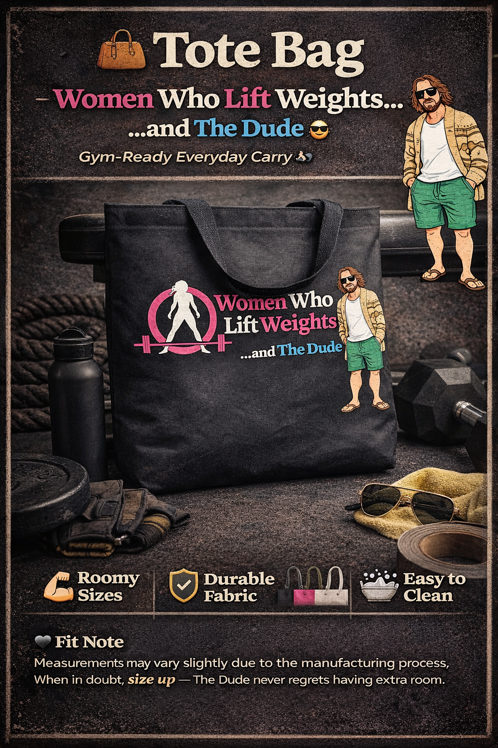 WWLW and The Dude - Gym-Ready Everyday Tote 😎 👜