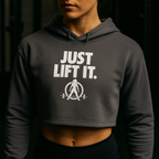 Just Lift It. Women's Cropped Hoodie - Stylish & Empowering Fitness Wear