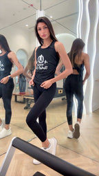 WWLW Barbell Club - Women's Ideal Racerback Tank - White Logo Plain Back