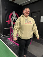 WWLW “Squat • Bench • Deadlift • Repeat” Hoodie - Front Dark Logo Plain Back