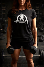 Women's Softstyle Tee - WWLW Distressed Logo - White Logo Front Plain Back