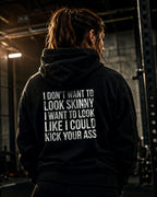 Kick Your Ass – Unisex Hoodie | Distressed White Logo