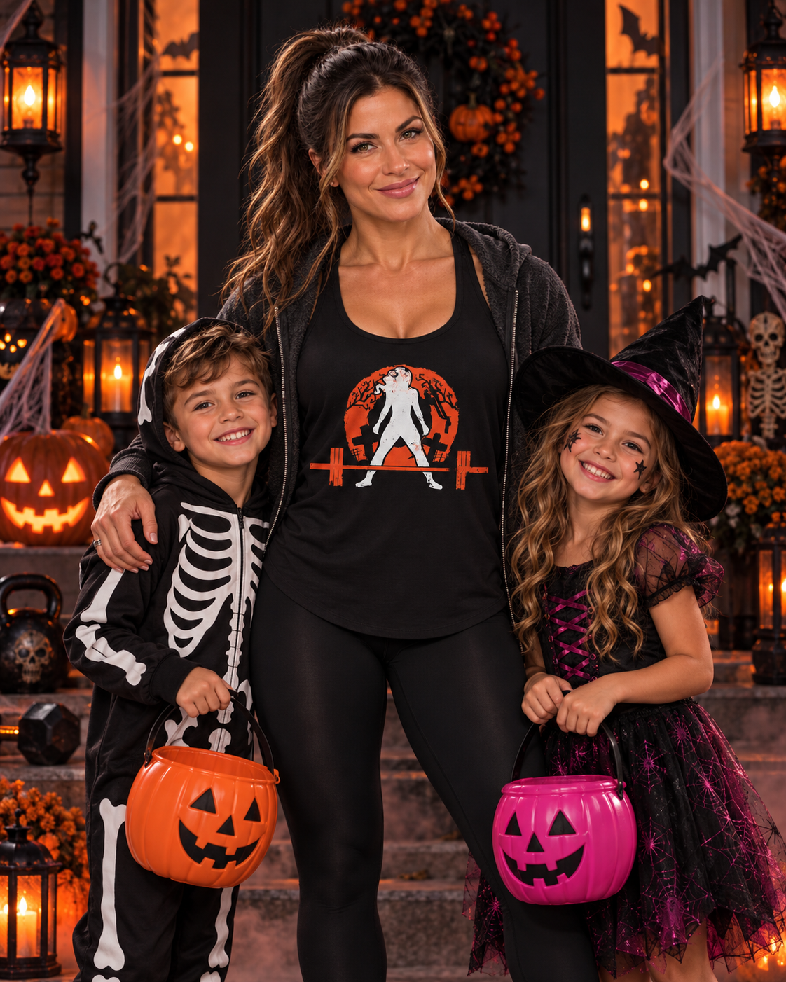 Halloween Graveyard - Women's Ideal Racerback Tank - Plain Back