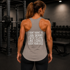 Kick Your Ass – Women’s Racerback Tank | Classic White Logo