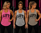 Lift Like A Girl – Women’s Racerback Tank | Black Front, Plain Back