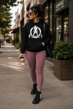 Women’s Black High-Top Sneakers (WWLW Distressed White Logo)