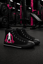 WWLW Women’s Black High-Top Sneakers (Classic Color Logo)