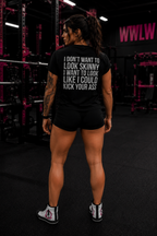 Kick Your Ass – Unisex Softstyle Tee | Distressed White Front, Plain Back