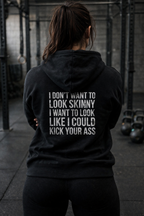 Kick Your Ass – Unisex Hoodie | Distressed White Logo