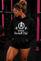 WWLW Barbell Club — Classic Logo Hoodie (White)