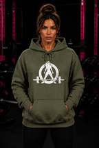 WWLW Distressed Logo – Unisex Hoodie | White Front, Plain Back