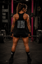 Kick Your Ass – Women’s Racerback Tank | Classic White Logo