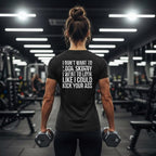 Kick Your Ass – Women’s Softstyle Tee | Distressed White Logo
