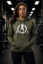 WWLW Distressed Logo – Unisex Hoodie | White Front, Plain Back
