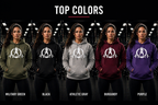 WWLW Distressed Logo – Unisex Hoodie | White Front, Plain Back