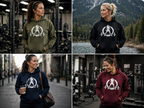 WWLW Distressed Logo – Unisex Hoodie | White Front, Plain Back