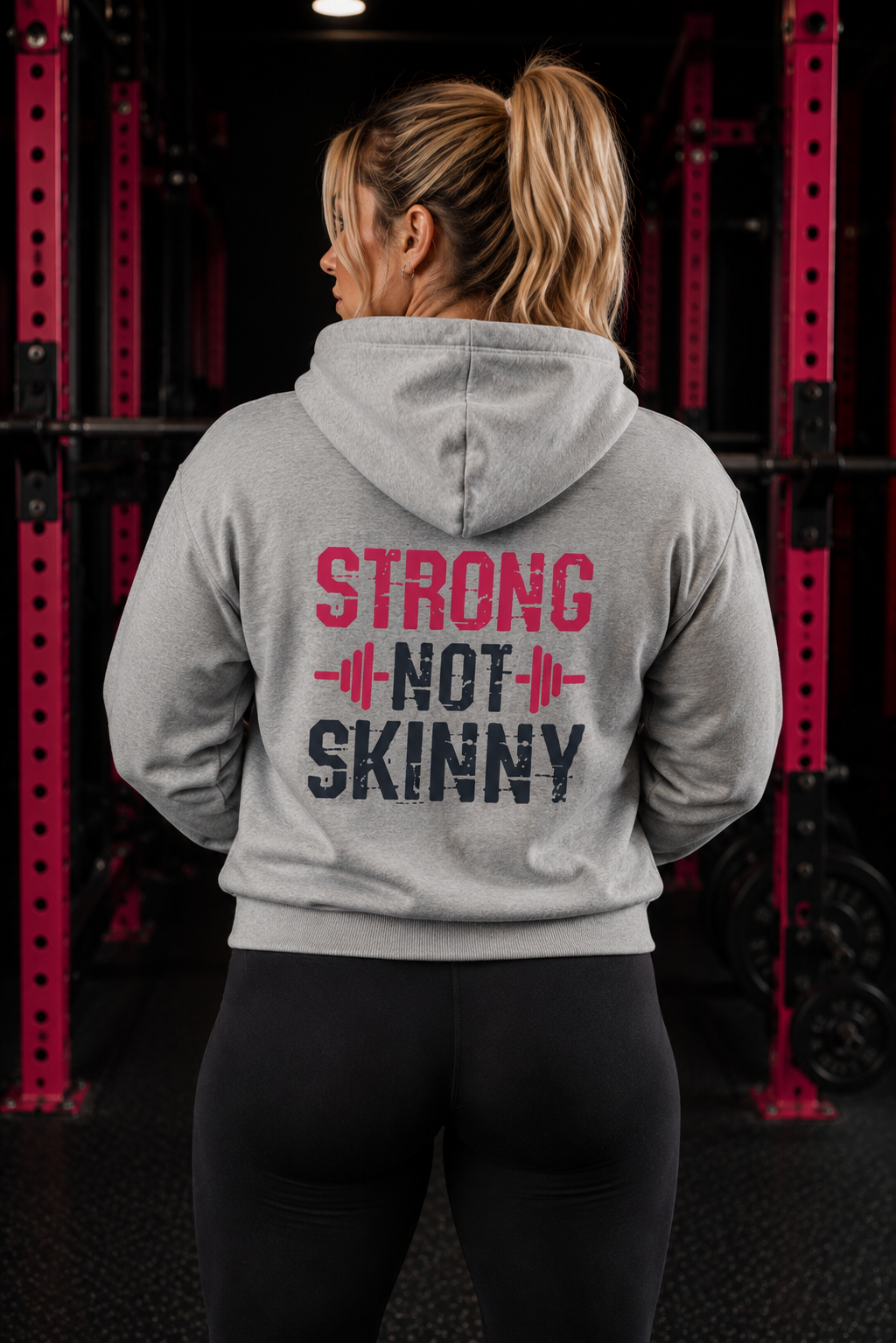 Strong Not Skinny – Unisex Heavy Blend™ Hooded Sweatshirt (Color Distressed Logo)