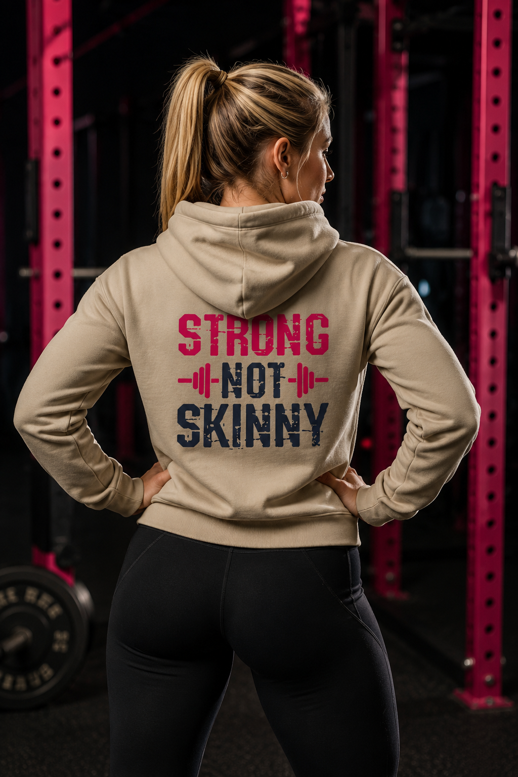 Strong Not Skinny – Unisex Heavy Blend™ Hooded Sweatshirt (Color Distressed Logo)