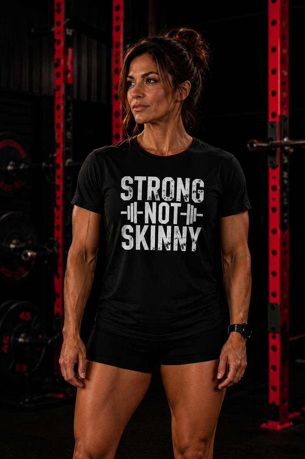 Strong Not Skinny – Women’s Softstyle Tee (Distressed Logo)