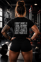 Kick Your Ass – Unisex Softstyle Tee | Distressed White Front, Plain Back