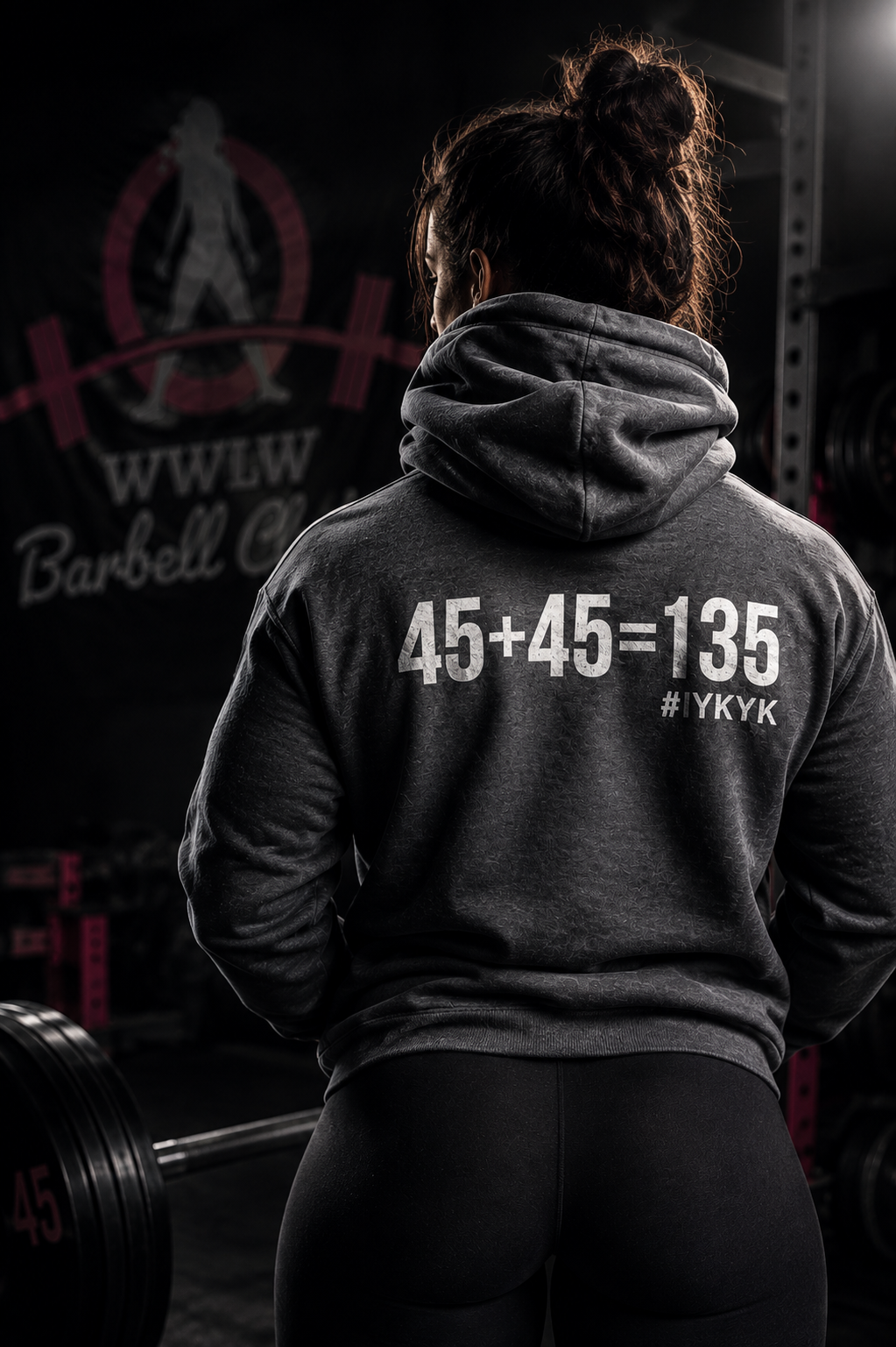 45 + 45 = 135  - Unisex Heavy Blend Hooded Sweatshirt  - White Logo Front & Back