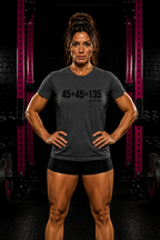 45 + 45 = 135 – Unisex Softstyle Tee | Black Front, Plain Back