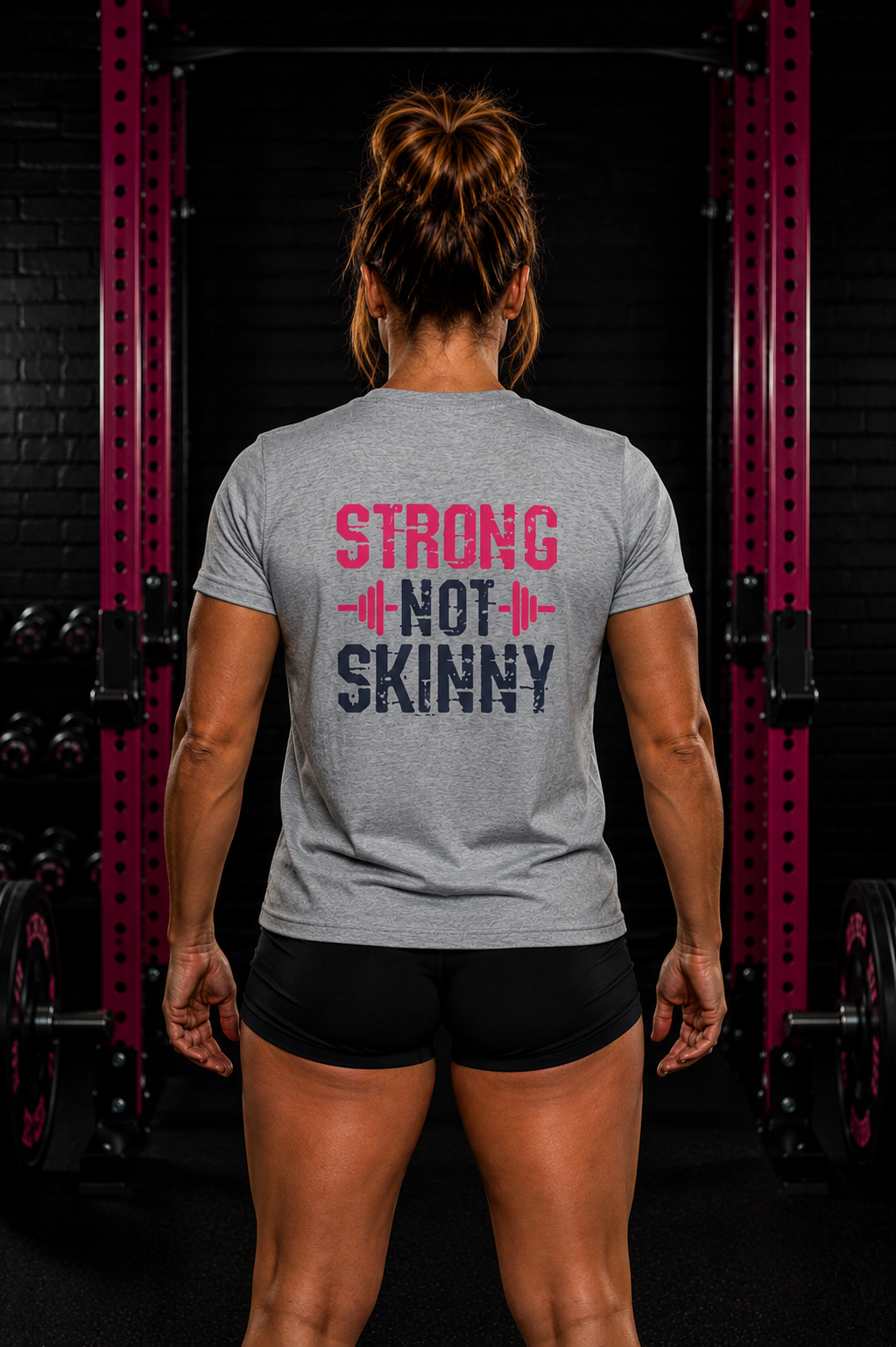 Strong Not Skinny - Unisex Ultra Cotton Tee - Color Distressed Logo