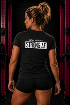 Goal Weight Strong AF - Women's Softstyle Tee - Print on Front & Back