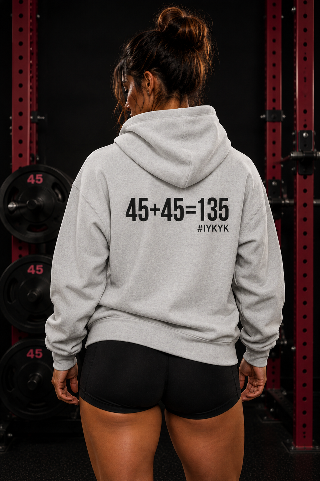 45 + 45 = 135 - Unisex Heavy Blend Hooded Sweatshirt  - Black Logo