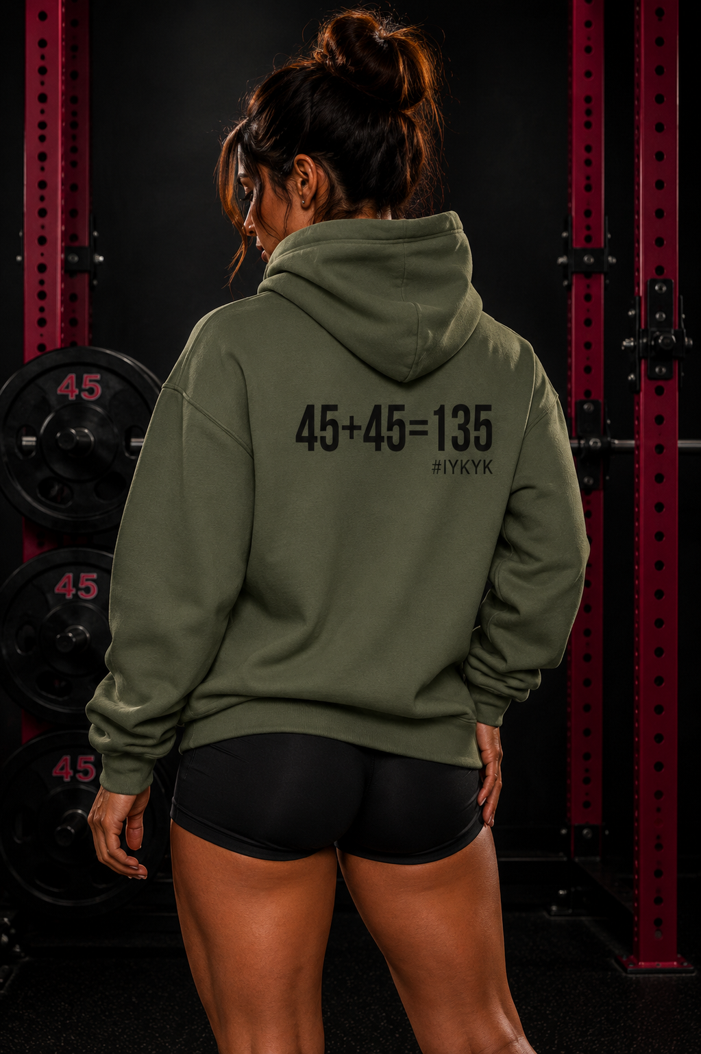 45 + 45 = 135 - Unisex Heavy Blend Hooded Sweatshirt  - Black Logo